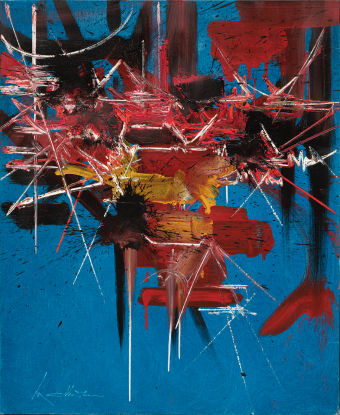 Georges Mathieu, Vieil azur, 1987